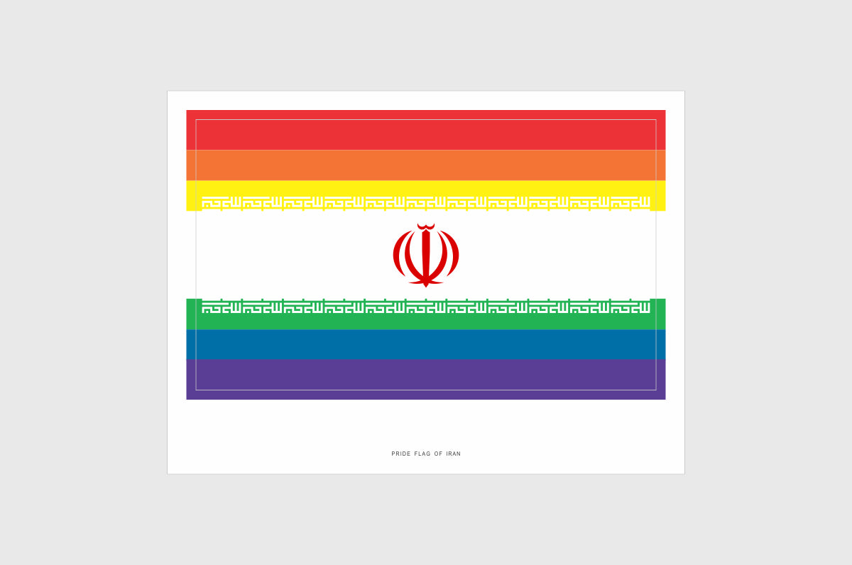 Iran LGBTQ Pride Flag Stickers