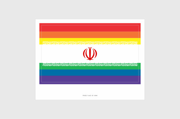 Iran LGBTQ Pride Flag Stickers