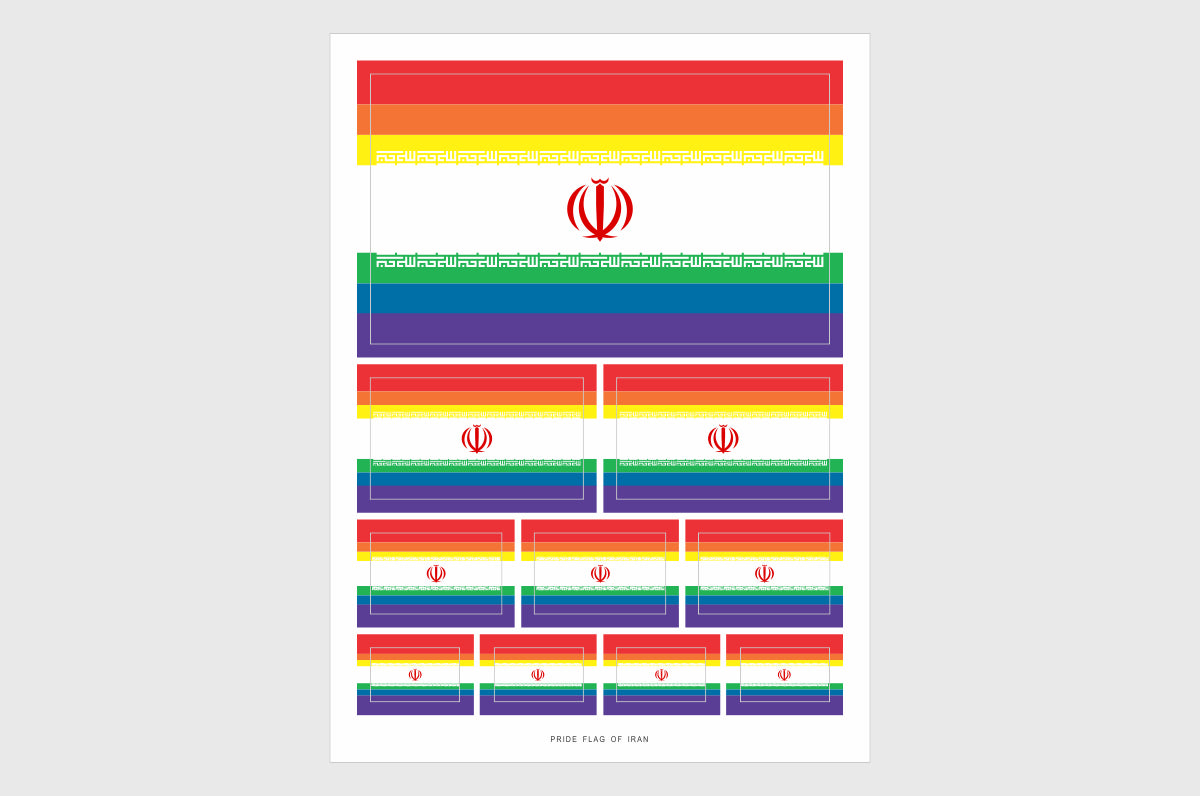Iran LGBTQ Pride Flag Stickers