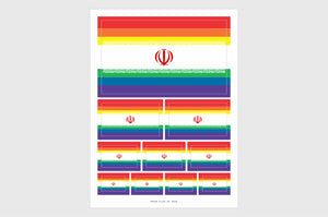 Iran LGBTQ Pride Flag Stickers