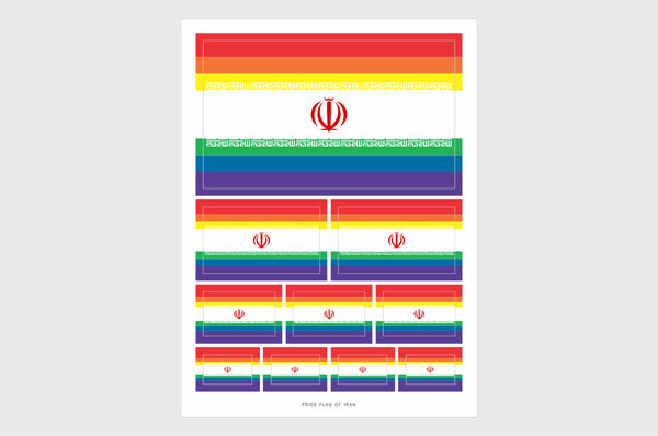 Iran LGBTQ Pride Flag Stickers