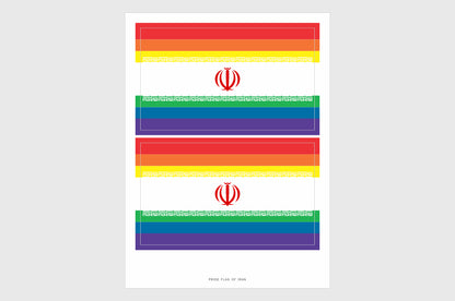 Iran LGBTQ Pride Flag Stickers