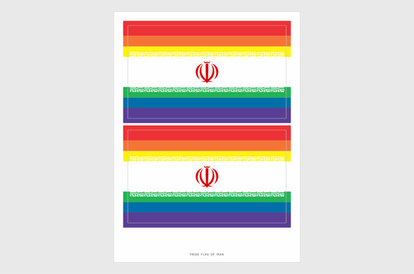 Iran LGBTQ Pride Flag Stickers