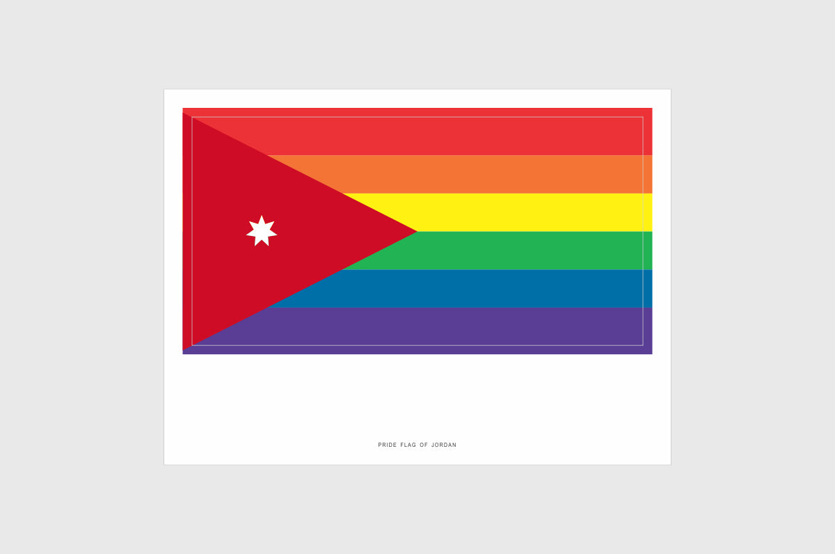 Jordan LGBTQ Pride Flag Sticker
