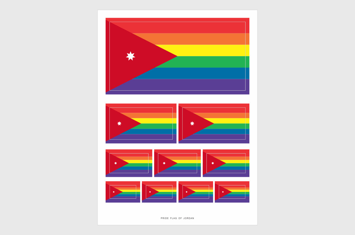 Jordan LGBTQ Pride Flag Sticker