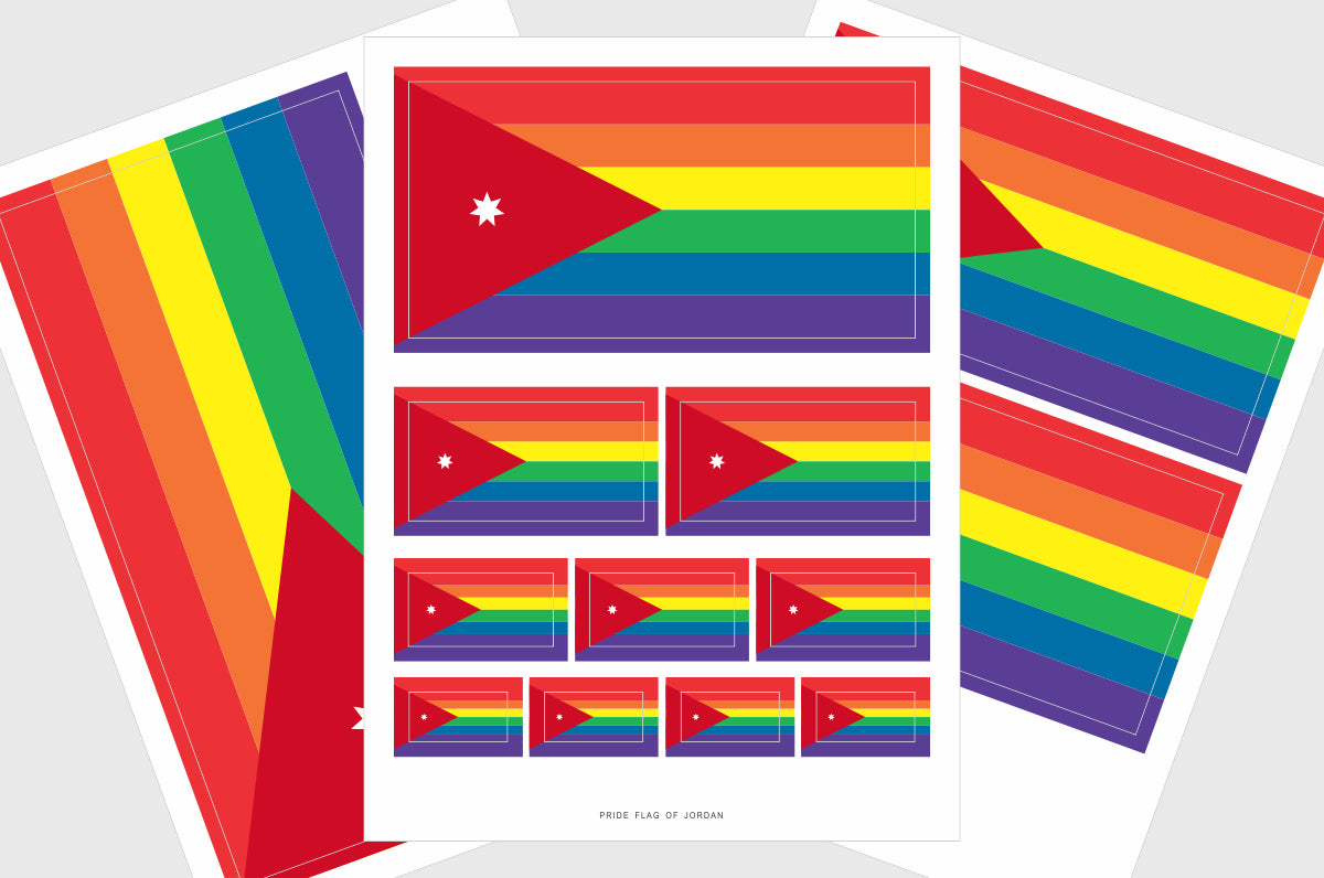 Jordan LGBTQ Pride Flag Sticker