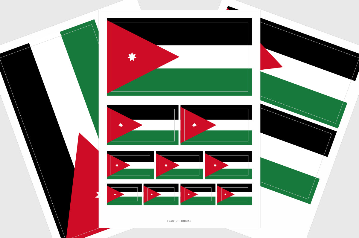 Jordan Flag Sticker