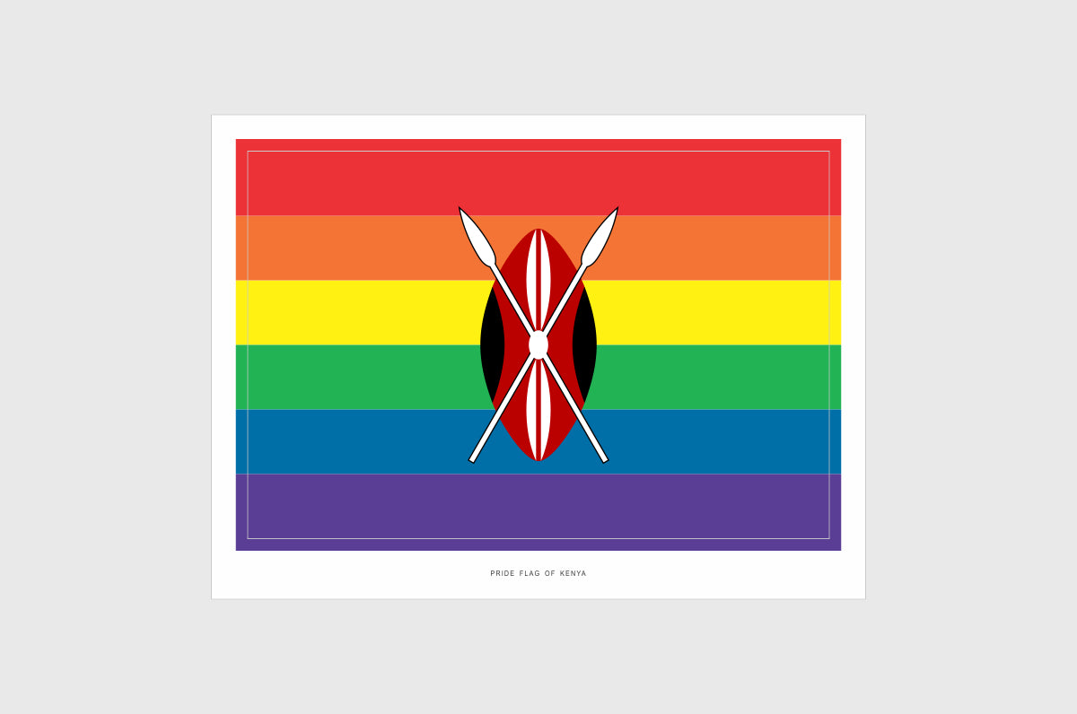 Kenya LGBTQ Pride Flag Stickers