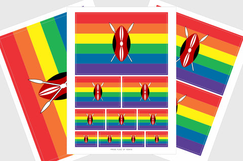 Kenya LGBTQ Pride Flag Stickers