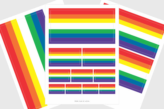 Latvia LGBTQ Pride Flag Stickers
