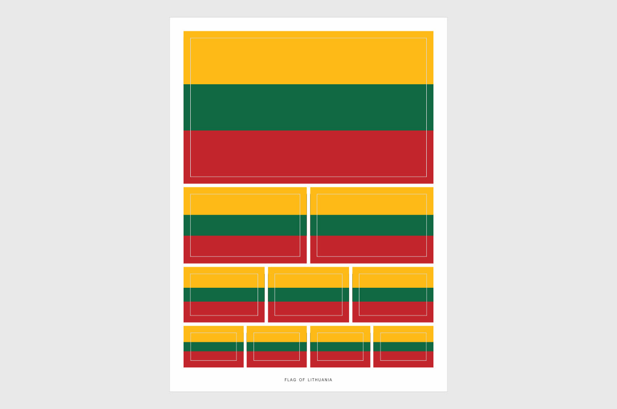 Lithuania Flag Stickers