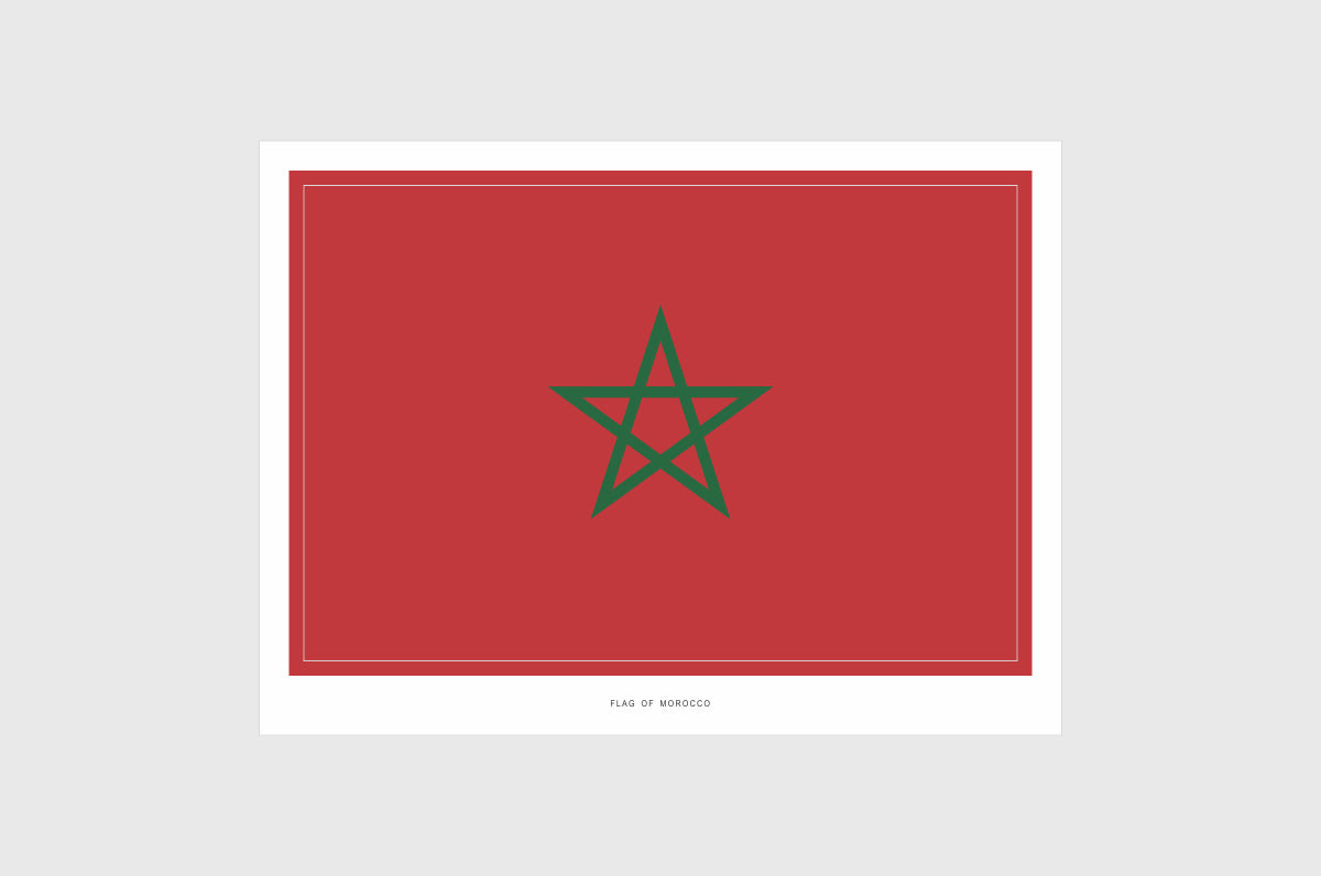 Morocco Flag Stickers