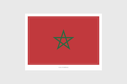 Morocco Flag Stickers