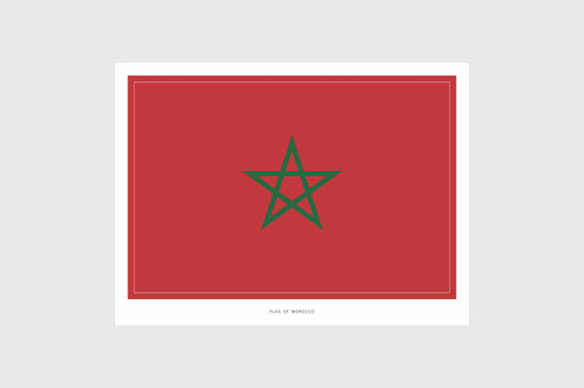 Morocco Flag Stickers