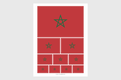 Morocco Flag Stickers