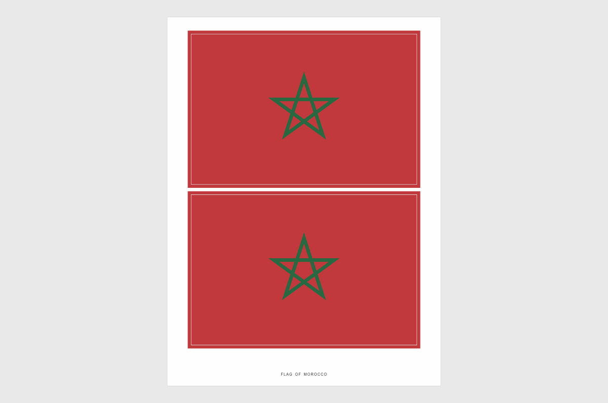 Morocco Flag Stickers