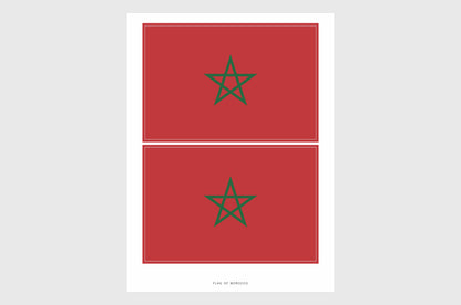 Morocco Flag Stickers