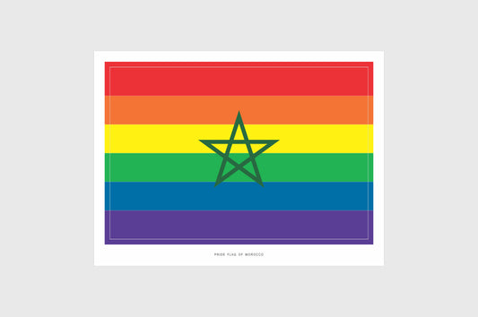 Morocco LGBTQ Pride Flag Stickers