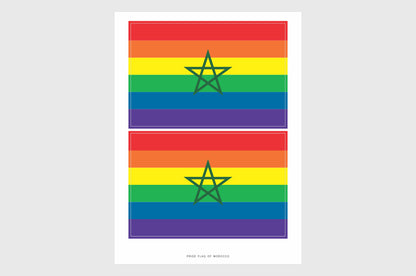 Morocco LGBTQ Pride Flag Stickers