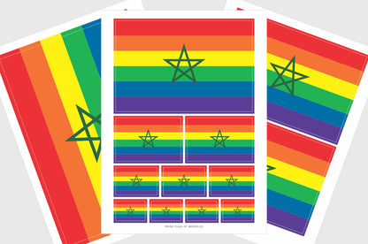 Morocco LGBTQ Pride Flag Stickers