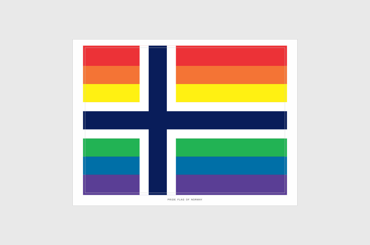 Norway LGBTQ Pride Flag Stickers