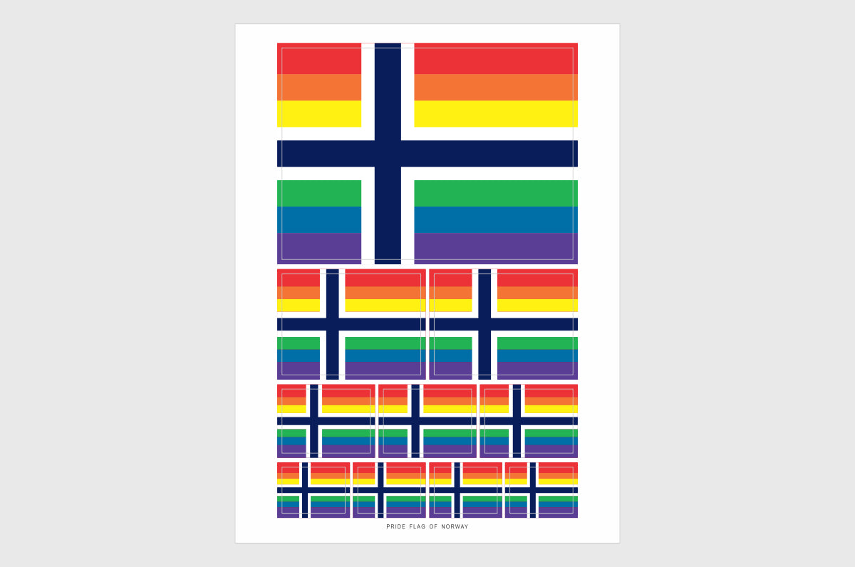 Norway LGBTQ Pride Flag Stickers