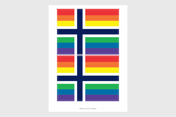Norway LGBTQ Pride Flag Stickers