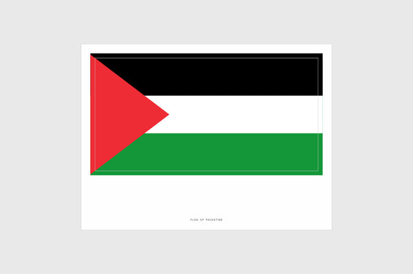 Palestine Flag Sticker, Weatherproof Vinyl Palestinian Flag Stickers