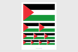 Palestine Flag Sticker, Weatherproof Vinyl Palestinian Flag Stickers