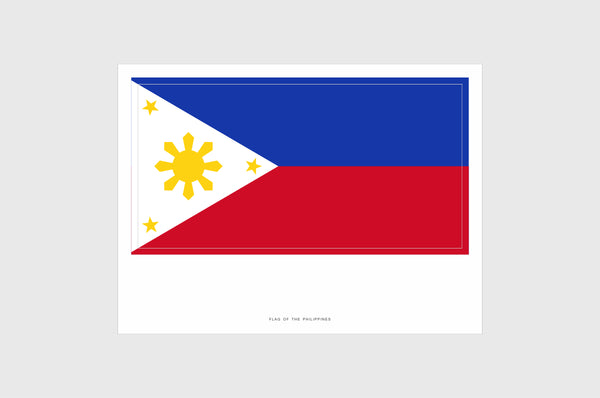 Philippines Flag Sticker, Weatherproof Vinyl Filipino Flag Stickers