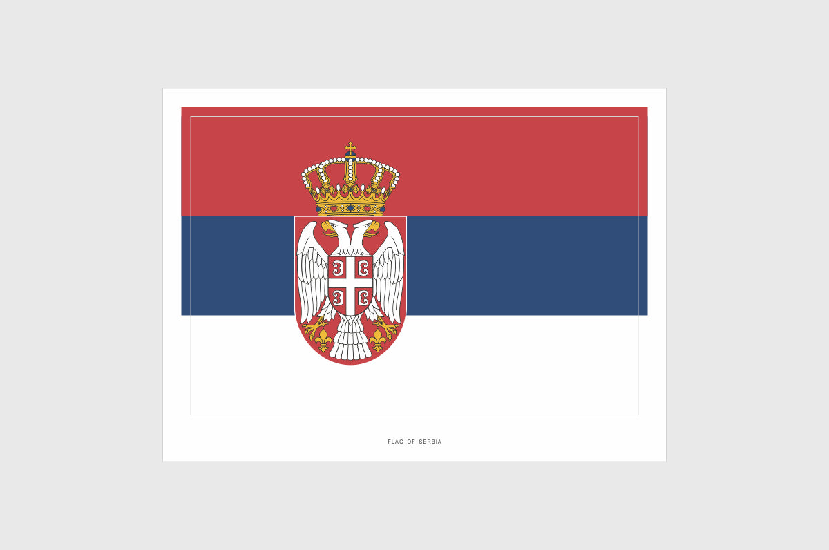 Serbia Flag Stickers