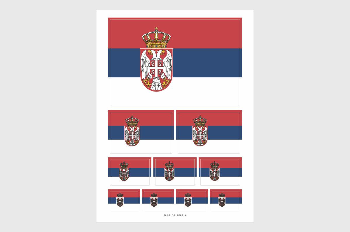 Serbia Flag Stickers