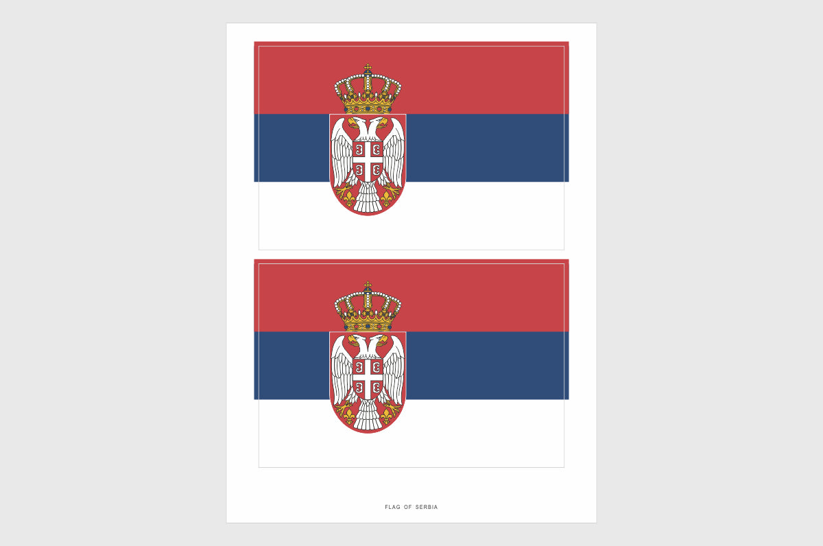 Serbia Flag Stickers