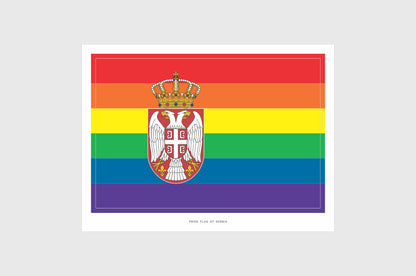 Serbia LGBTQ Pride Flag Stickers