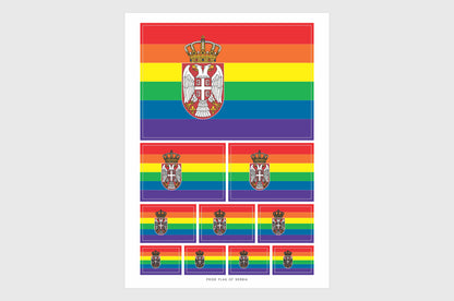 Serbia LGBTQ Pride Flag Stickers