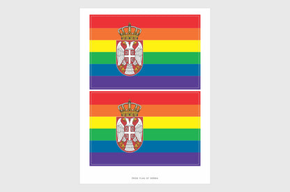 Serbia LGBTQ Pride Flag Stickers