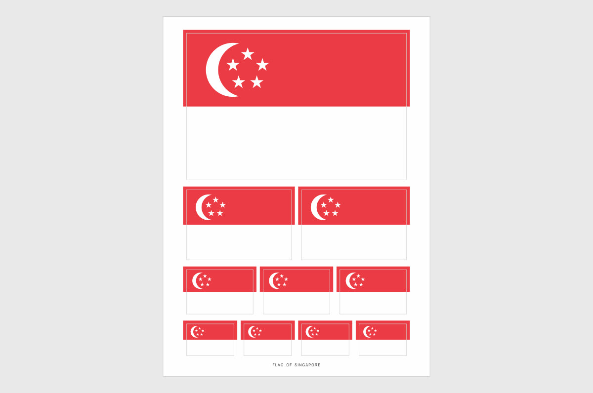 Singapore Flag Stickers