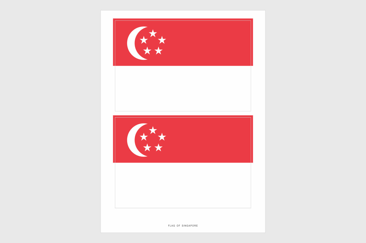 Singapore Flag Stickers