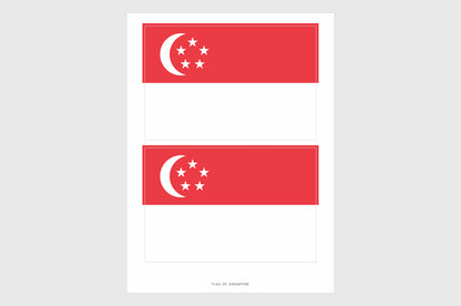 Singapore Flag Stickers