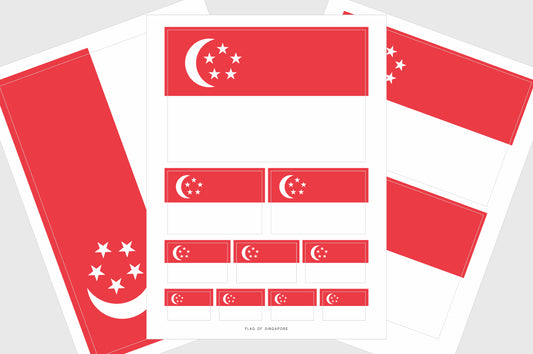 Singapore Flag Stickers