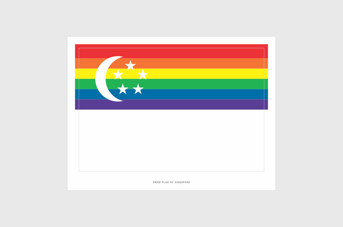 Singapore LGBTQ Pride Flag Stickers