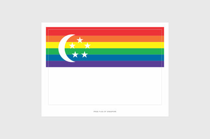 Singapore LGBTQ Pride Flag Stickers