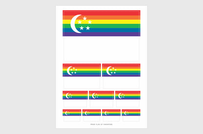 Singapore LGBTQ Pride Flag Stickers