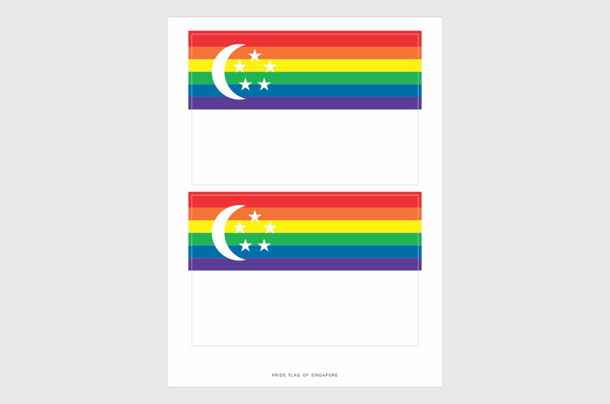 Singapore LGBTQ Pride Flag Stickers