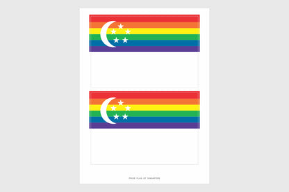 Singapore LGBTQ Pride Flag Stickers