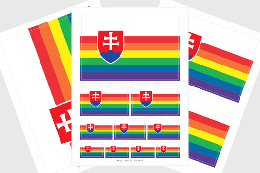 Slovakia LGBTQ Pride Flag Stickers
