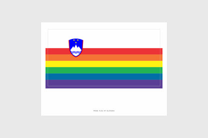 Slovenia LGBTQ Pride Flag Stickers