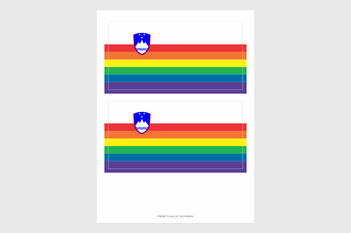 Slovenia LGBTQ Pride Flag Stickers