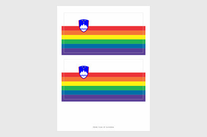Slovenia LGBTQ Pride Flag Stickers