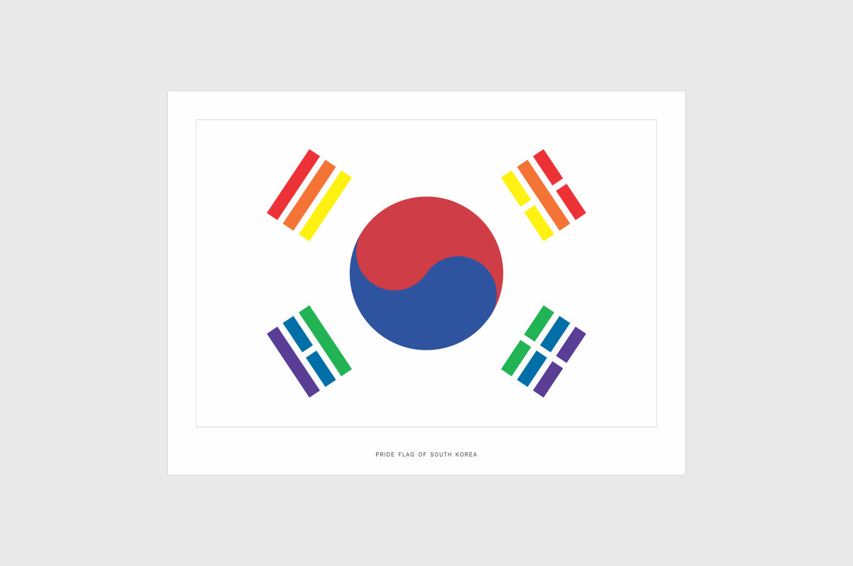 South Korea LGBTQ Pride Flag Stickers